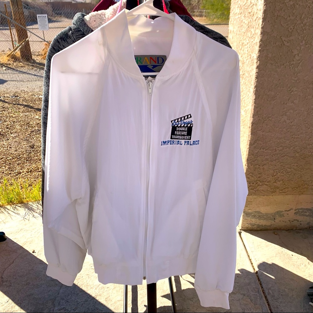 Vintage Imperial Palace Light Jacket White Men’s Size Medium Las Vegas Vintage